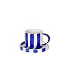 Espresso Striped Cups, Mare Blue