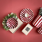 Espresso Striped Cups, Tramonto Red