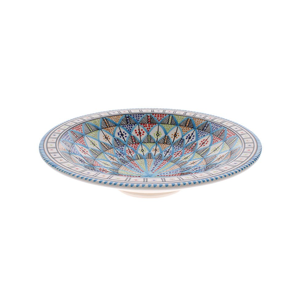 Extra Large Hand Made Serving Bowl, Rainbow