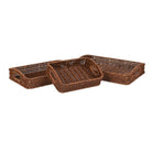Faux Rattan Tray Large,Medium,Small