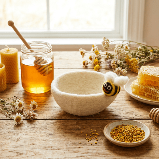 Felt Garden Bugs Trinket Dish Bee,Ladybird,Butterfly