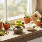 Felt Garden Bugs Trinket Dish Bee,Ladybird,Butterfly