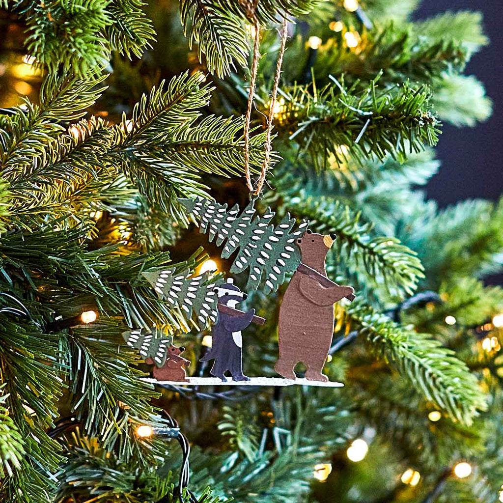 Fetching the Tree Hanging Decoration - Angela Reed - Christmas Decorations