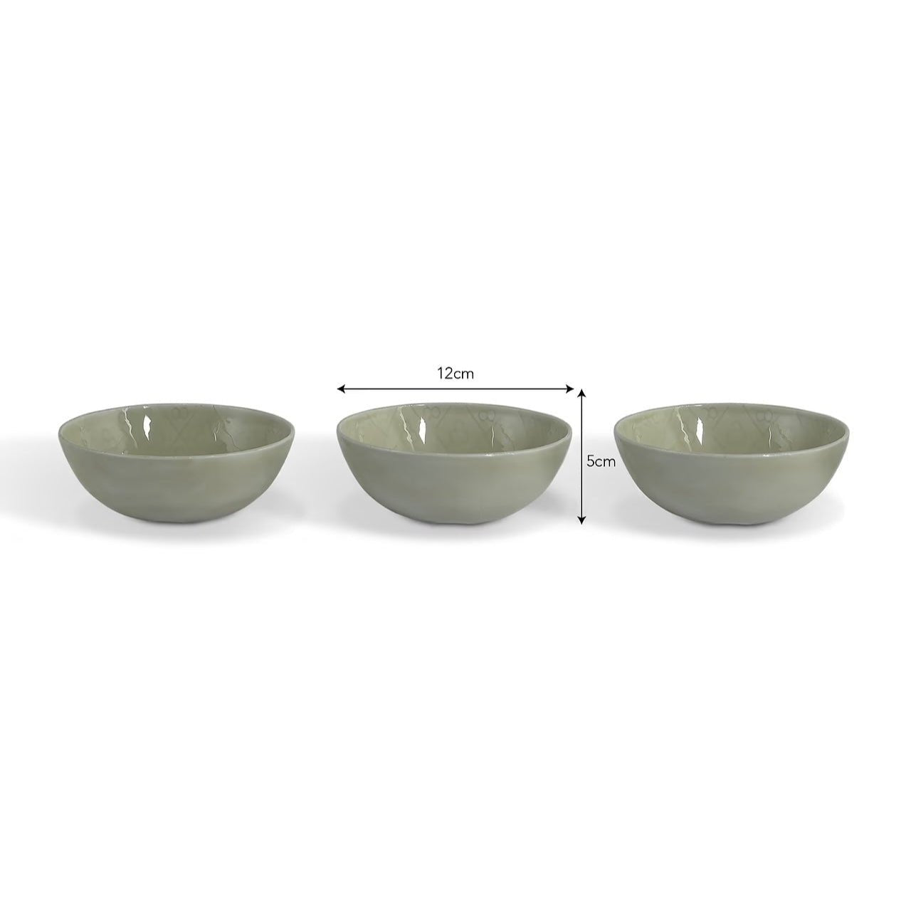Fiskardo Nibble Bowls, Set of 3 in Clay