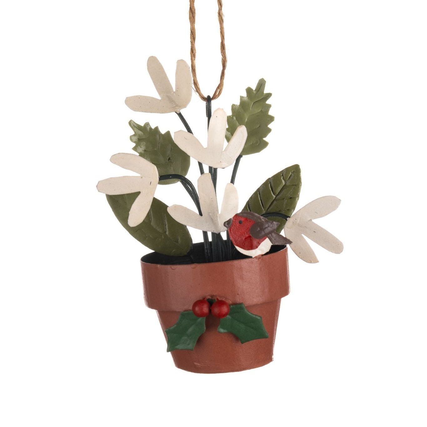 Floral Christmas Plant Pot