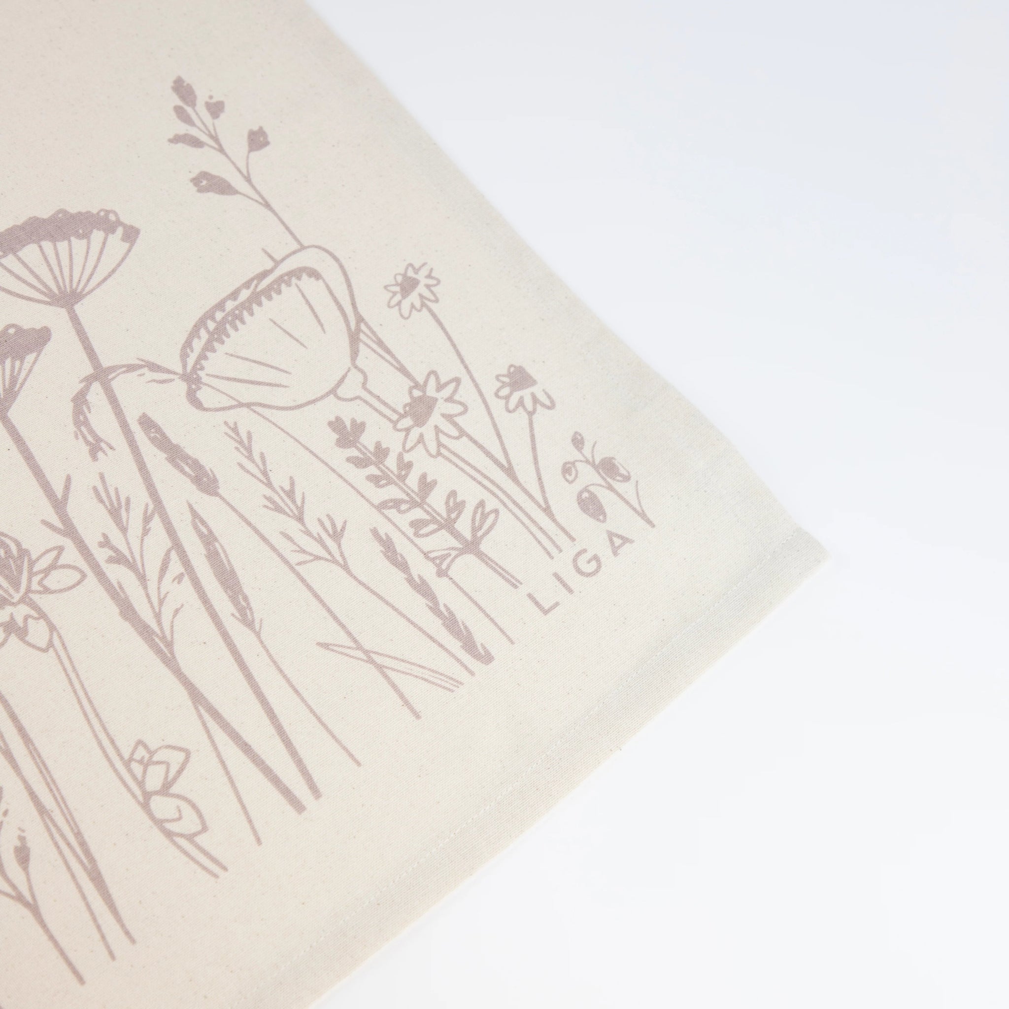 Flowers Organic Tea Towel