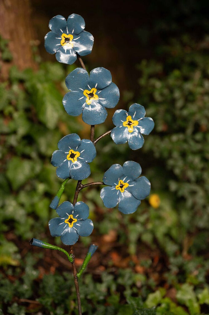 Forget Me Not Recycled Metal Flowers - Angela Reed -