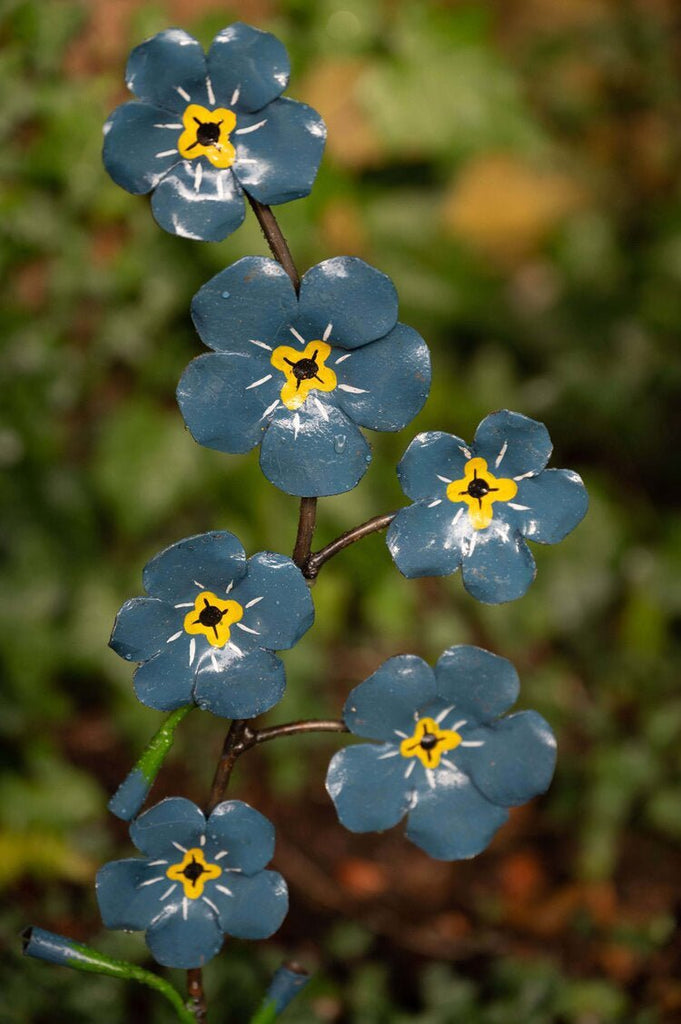 Forget Me Not Recycled Metal Flowers - Angela Reed -