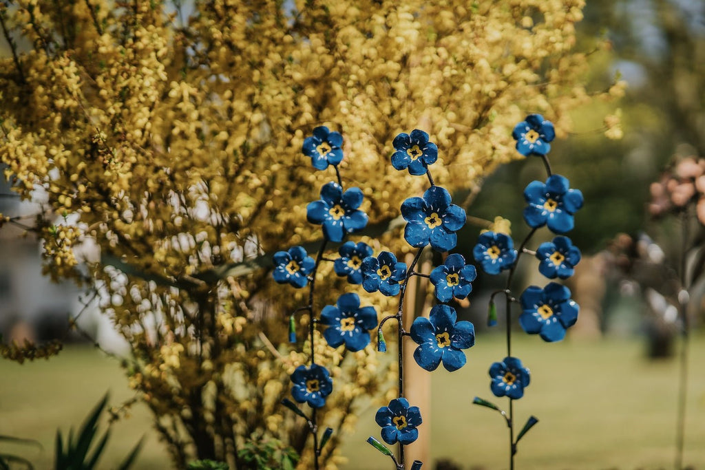 Forget Me Not Recycled Metal Flowers - Angela Reed -