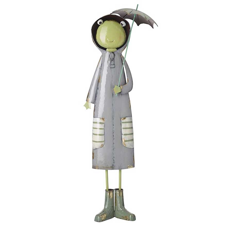 Frogs Sculpture with an Umbrella