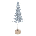 Frosted Slim Tree on Log Decoration