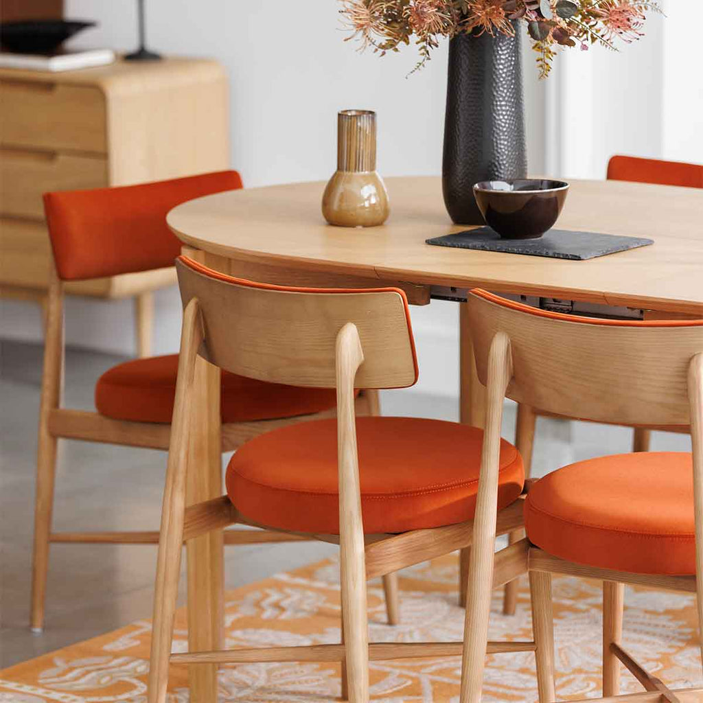 G Plan Flora Retro Dining Chair in Orange - Angela Reed -