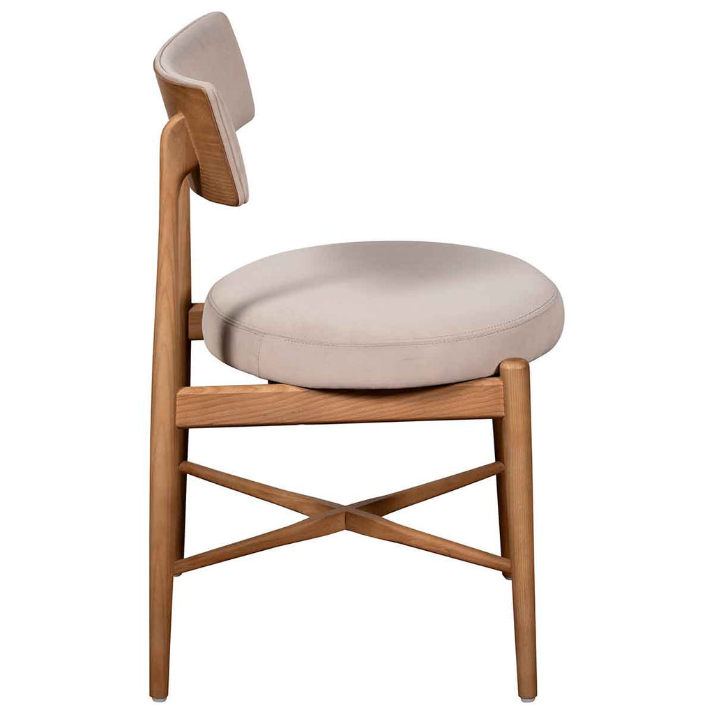 G Plan Flora Retro Dining Chair in Taupe - Angela Reed -