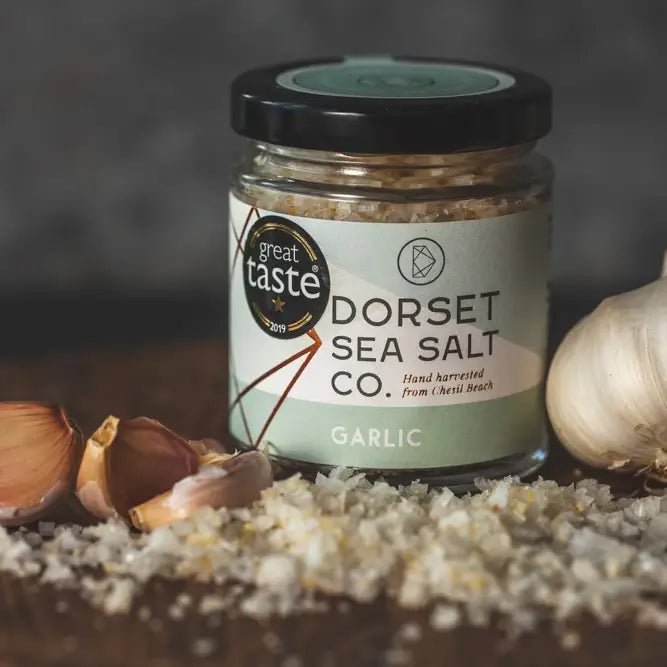 Garlic Infused Dorset Sea Salt (100g) - Angela Reed - Food and Drink