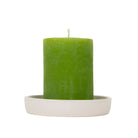 Geranium Leaf, Coloured Pillar Candle