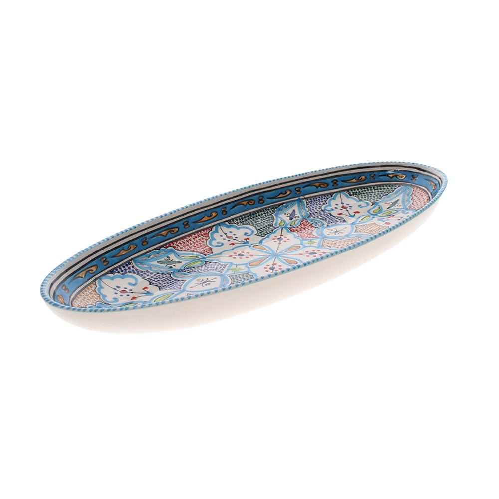 Giant Hand Made Oval Dish, Aquamarine - Angela Reed - 