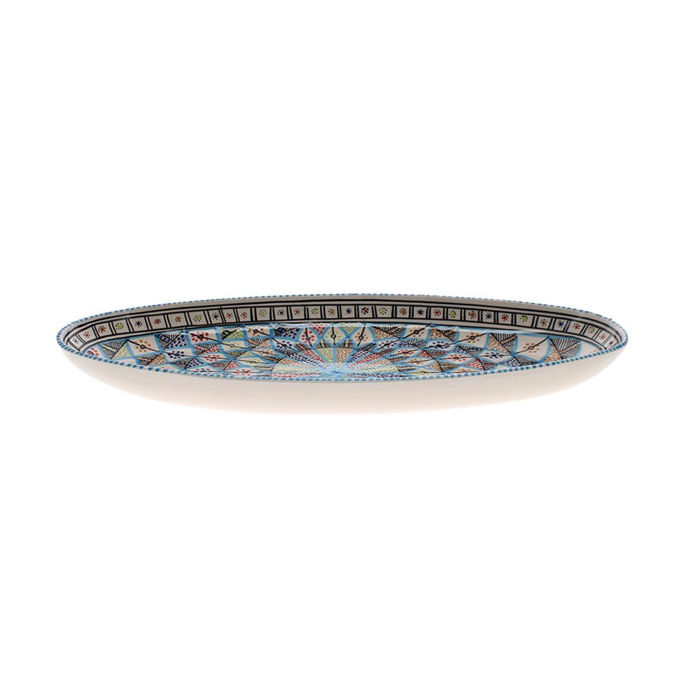 Giant Hand Made Oval Dish, Rainbow