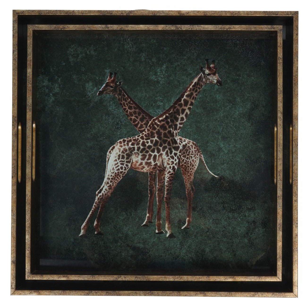 Giraffe Decorative Set of 2 Nesting Trays