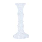Glass Candlestick 15cm, Clear
