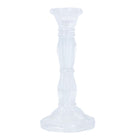 Glass Candlestick 20cm, Clear