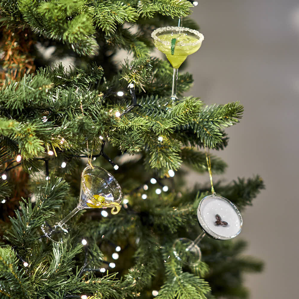 Glass Martini Bauble - Angela Reed - Christmas Decorations