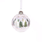 Glass Snow Scene Bauble, Small