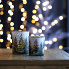 Glass Snowy Forest Tealight Holder - Angela Reed - 