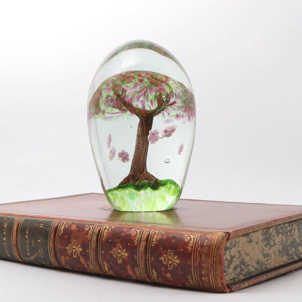 Glass Tree Paperweight