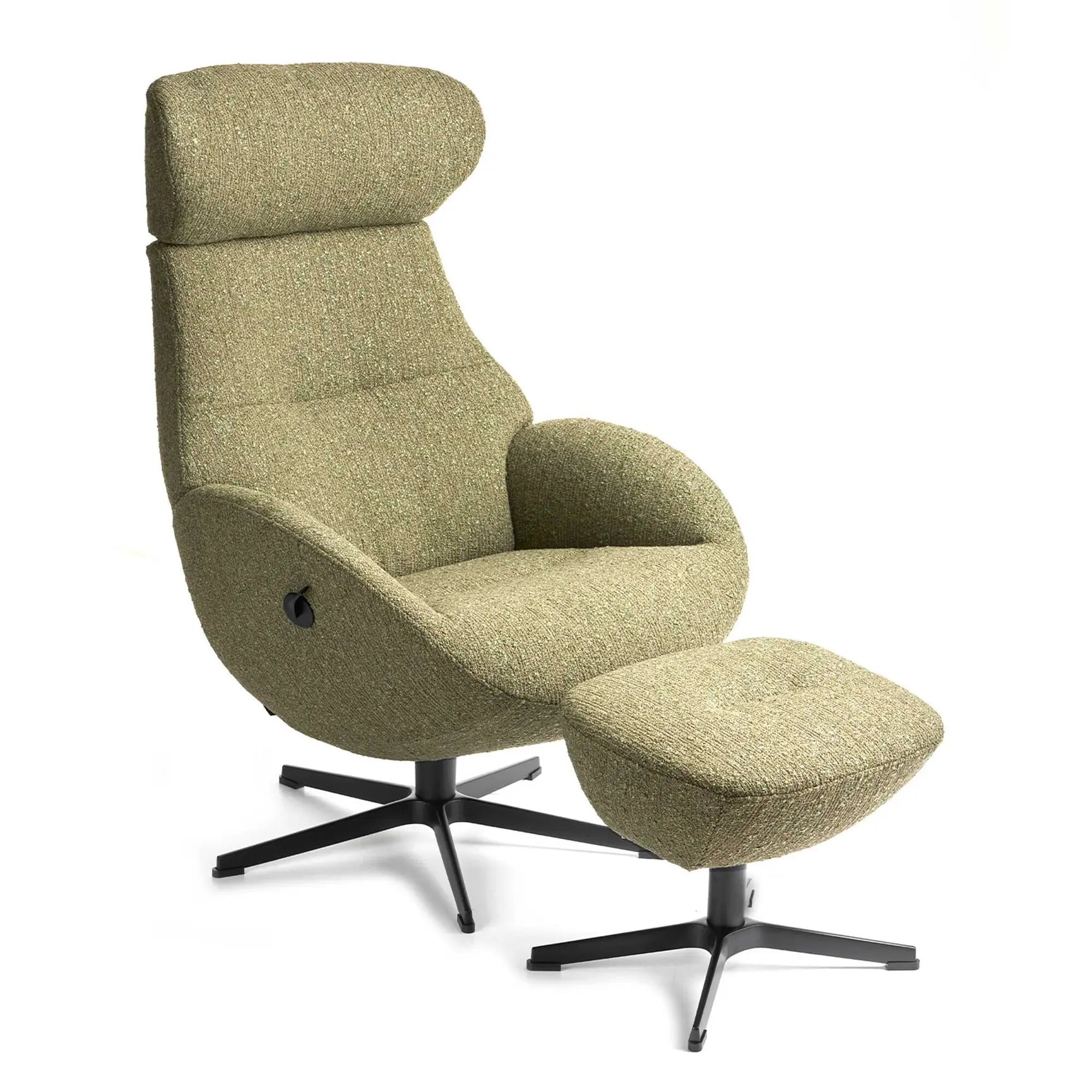 Globe Fabric Swivel Recliner Chair - Angela Reed - 