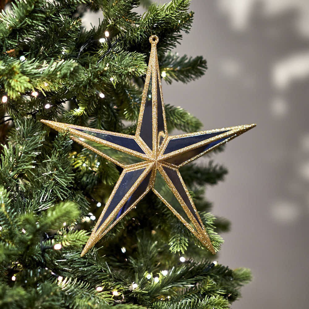 Gold Glitter Mirror Star, Large