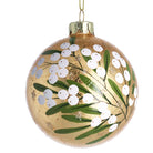 Gold Leaf Bauble with Mistletoe