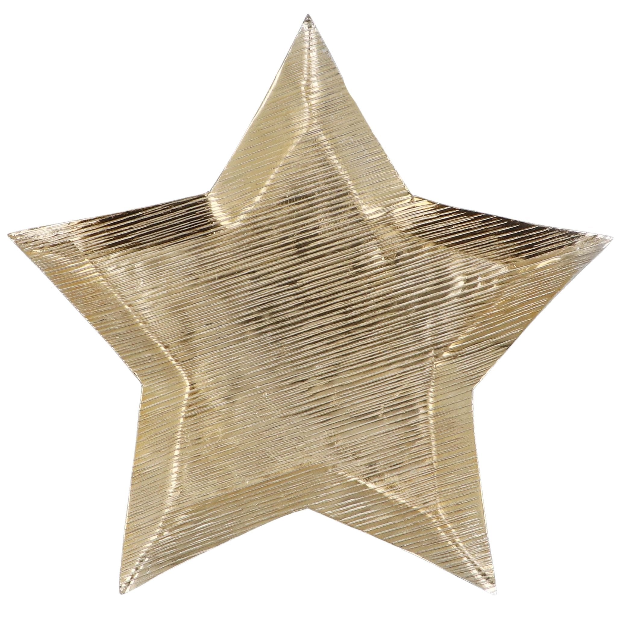 Gold Metal Star Plate, Large