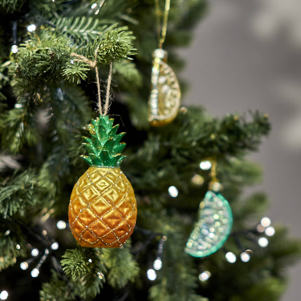 Gold Pineapple Shaped Bauble