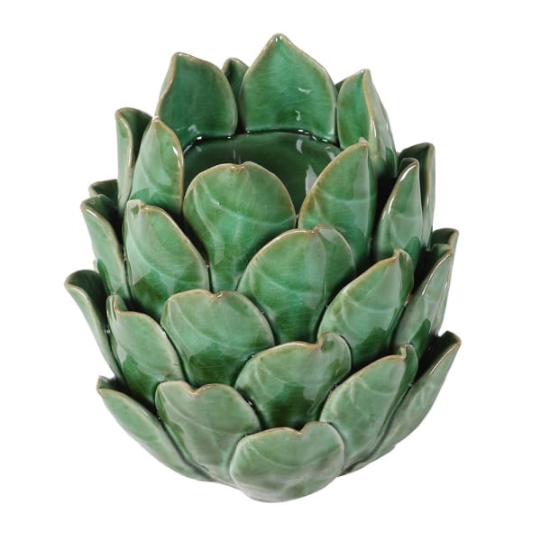 Green Artichoke Candle Holder
