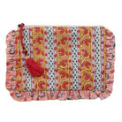 Green, Lemon and Pink Mixed Fabric Quilted Make Up Bag - Angela Reed - 