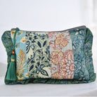 Green Mixed Fabric Quilted Make Up Bag - Angela Reed - 