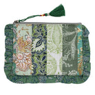 Green Mixed Fabric Quilted Make Up Bag - Angela Reed - 
