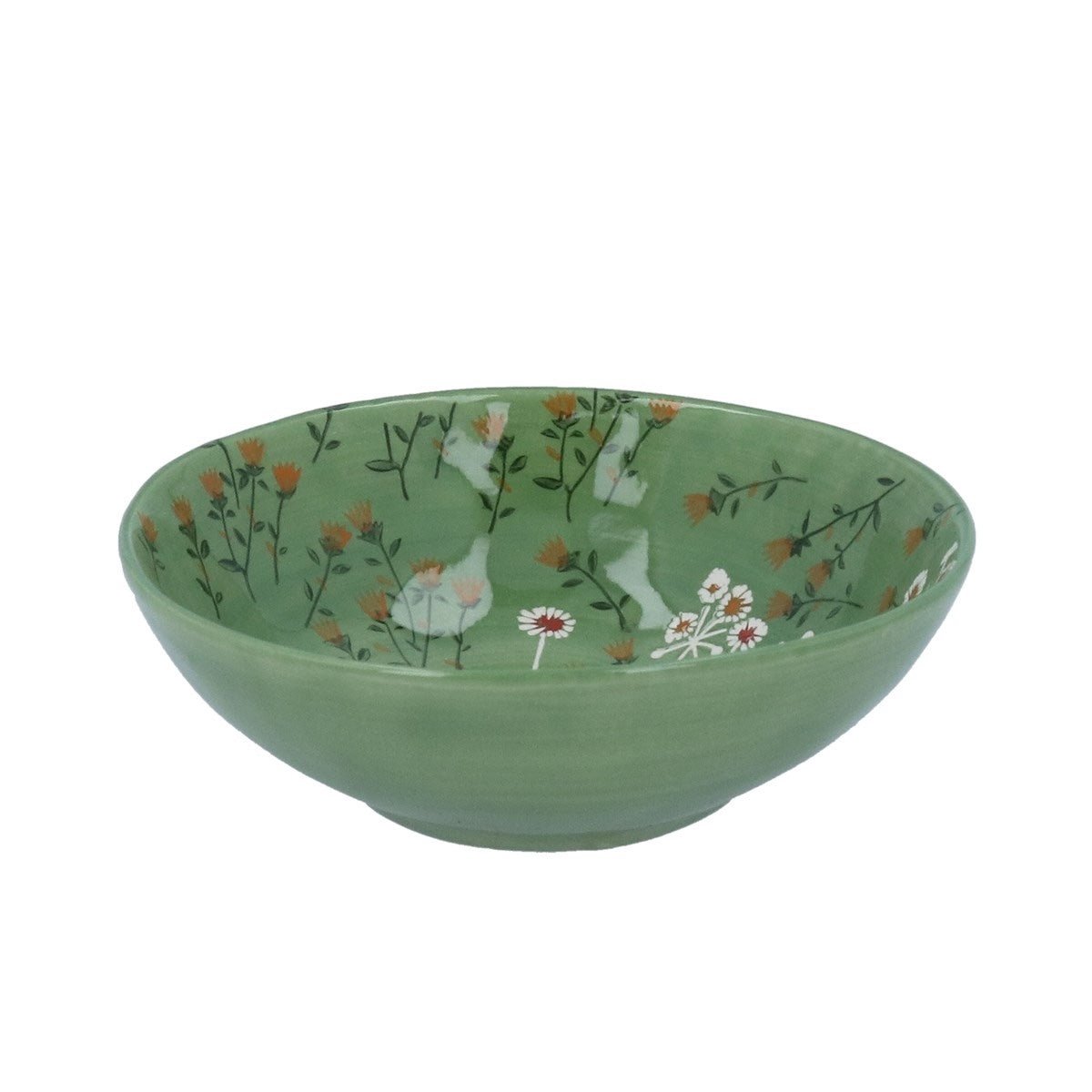 Green Wild Daisy Bowl - Angela Reed - 