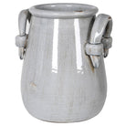 Grey Urn Vase with Handles