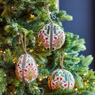 Hand Embroidered Tree Bauble