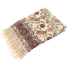 Handblock Printed Throw, Rosewood - Angela Reed - 