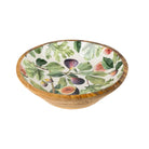 Handcrafted Large Mango Wood Bowl, Figs