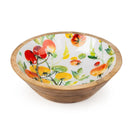 Handcrafted Mango Wood Large Bowl, Tomato - Angela Reed - 