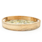 Handcrafted Round Tray Mango Wood, Olives - Angela Reed - 
