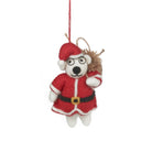 Handmade Felt Bear Christmas Decoration