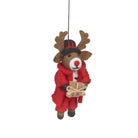Handmade Felt Dasher the Christmas Reindeer Hanging Decoration