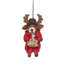 Handmade Felt Dasher the Christmas Reindeer Hanging Decoration