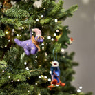 Handmade Felt Dinosaur with Scarf Decoration