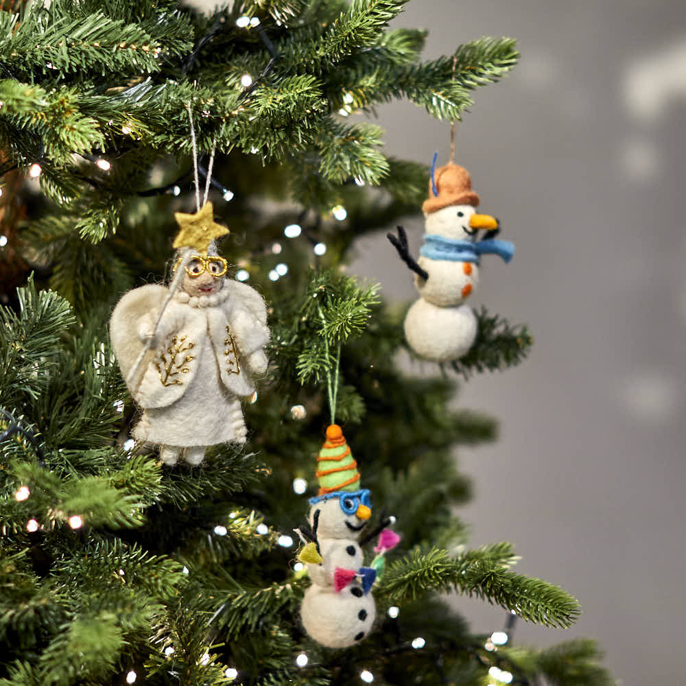 Handmade Felt Fairy Godmother Christmas Decoration