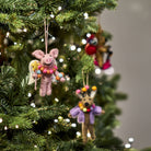 Handmade Felt Fairy Pig Hanging Christmas Decoration